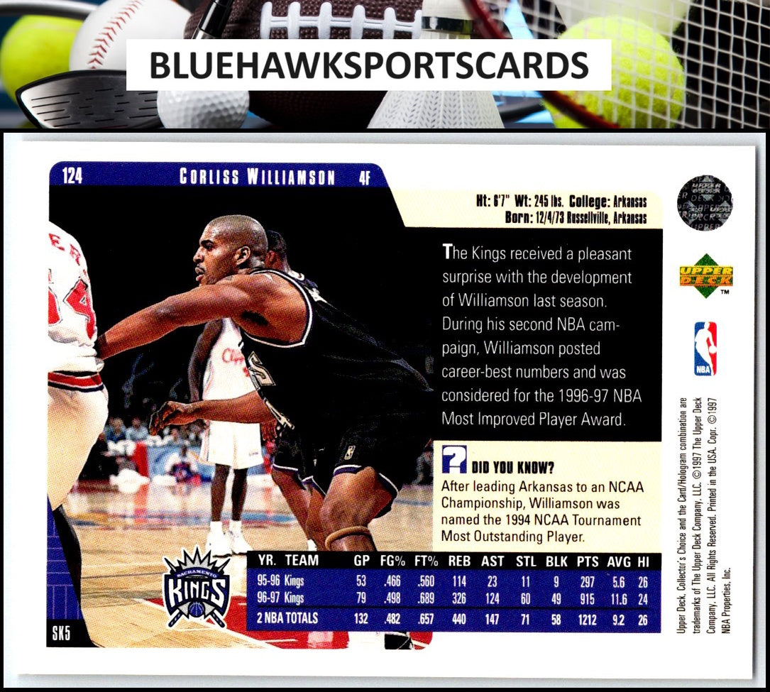 1997-98 Collector's Choice #124 Corliss Williamson