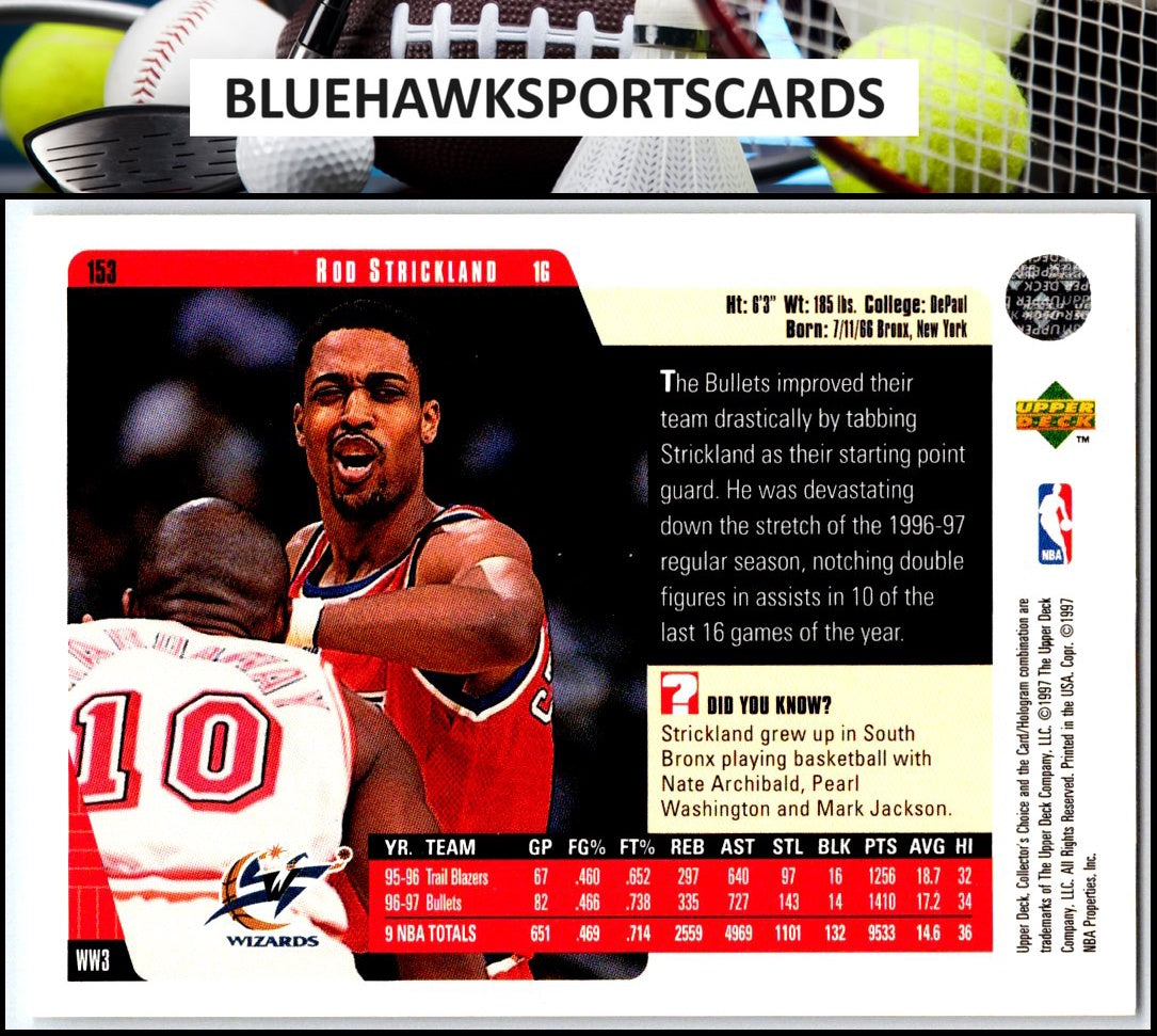 1997-98 Collector's Choice #153 Rod Strickland