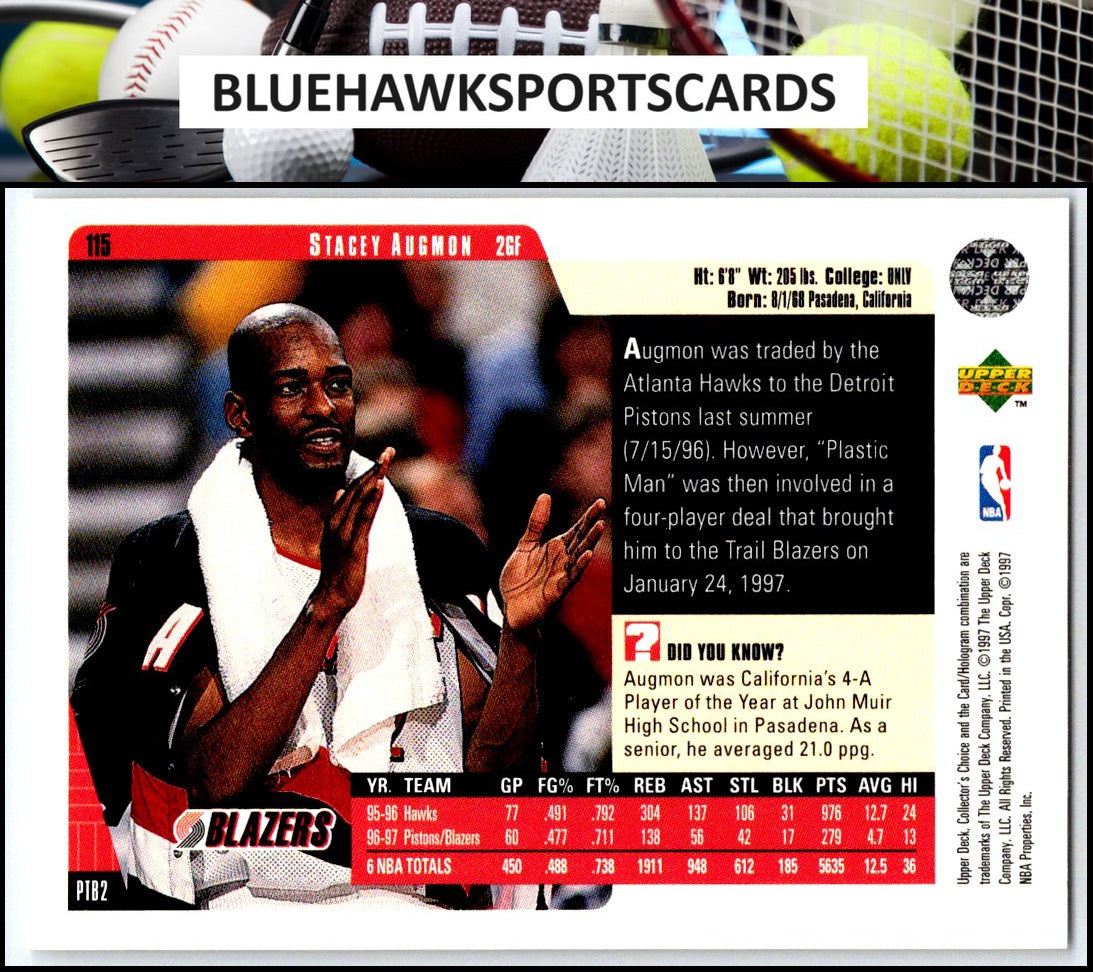 1997-98 Collector's Choice #115 Stacey Augmon