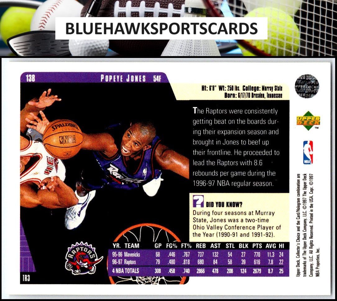 1997-98 Collector's Choice #138 Popeye Jones