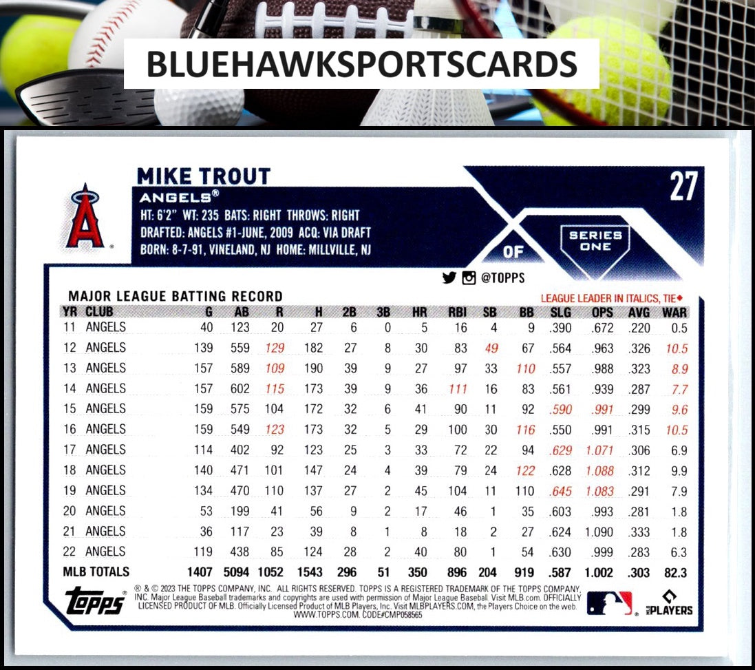 2023 Topps #27 Mike Trout