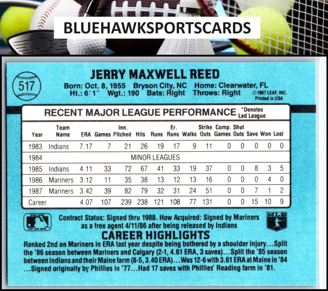 1988 Donruss #517b Jerry Reed