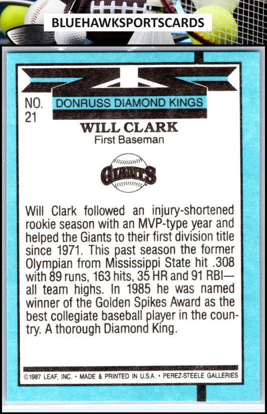 1988 Donruss #21 Will Clark