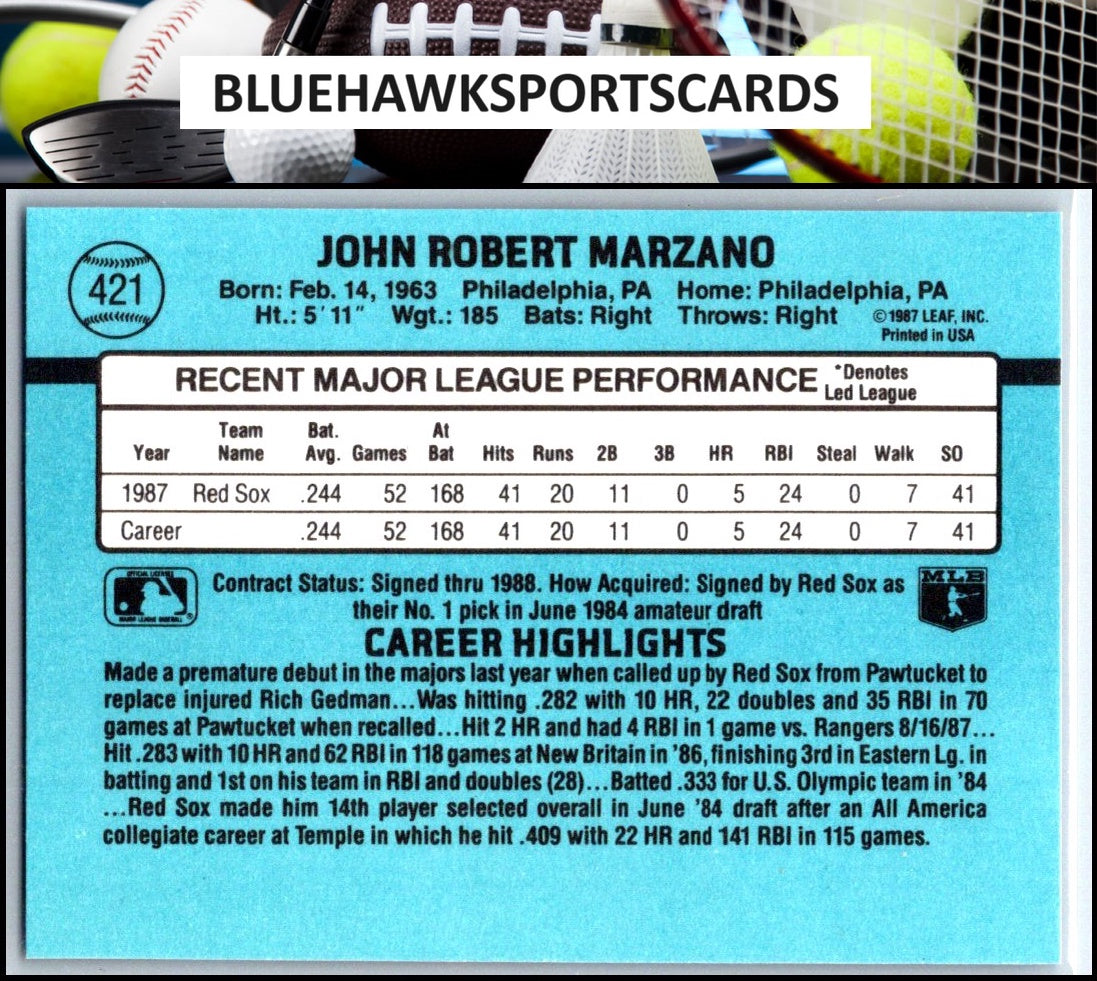 1988 Donruss #421 John Marzano