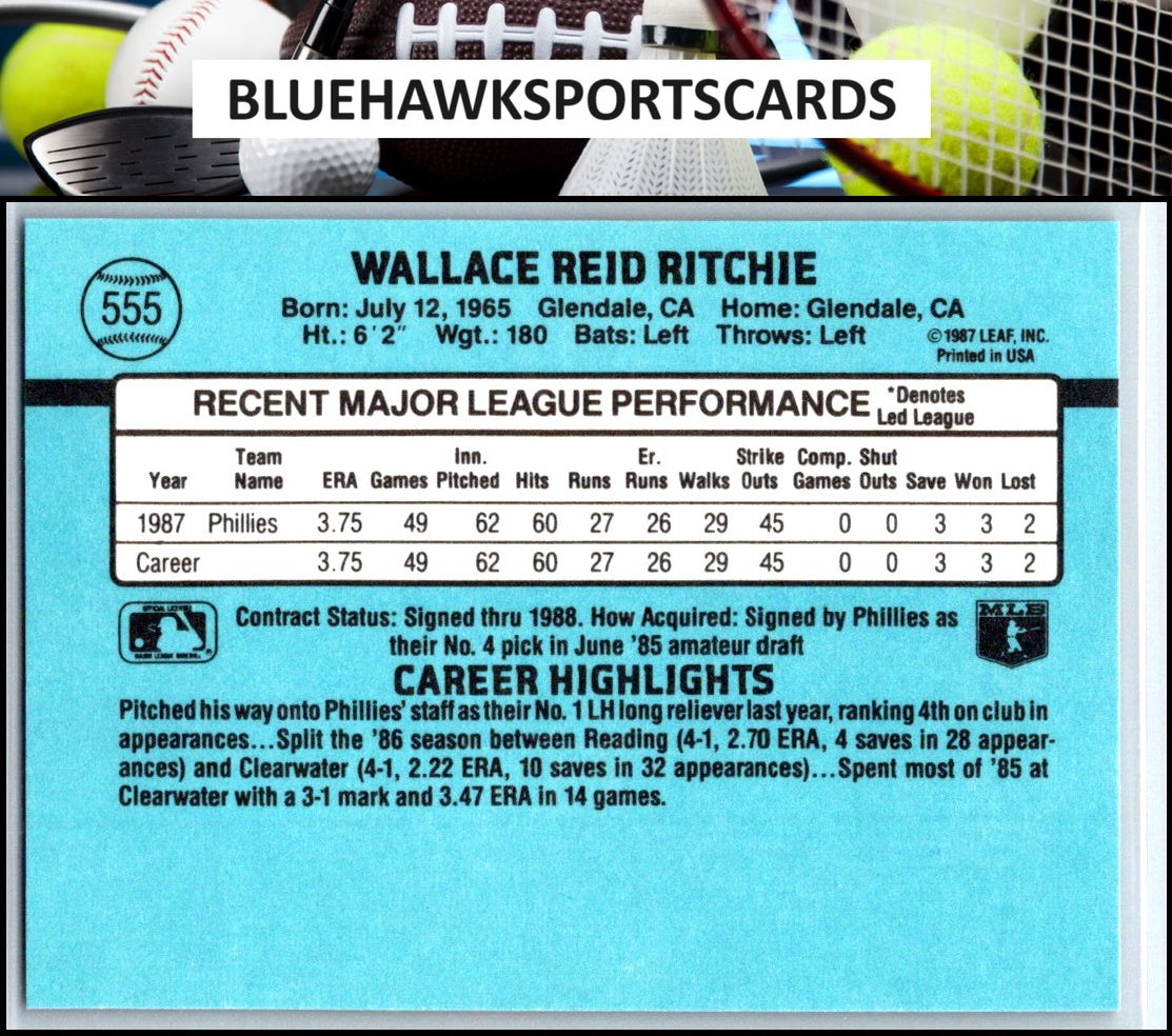 1988 Donruss #555c Wally Ritchie