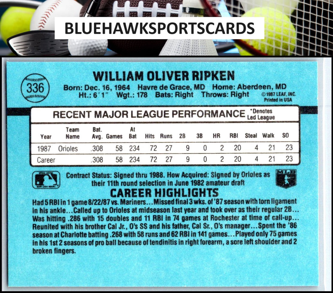 1988 Donruss #336c Billy Ripken