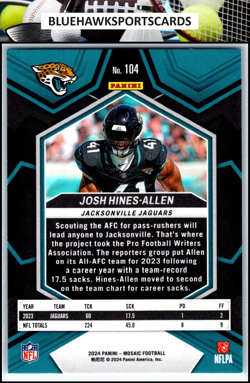 2024 Panini Mosaic #104 Josh Hines-Allen