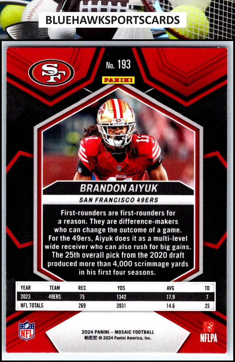 2024 Panini Mosaic #193 Brandon Aiyuk
