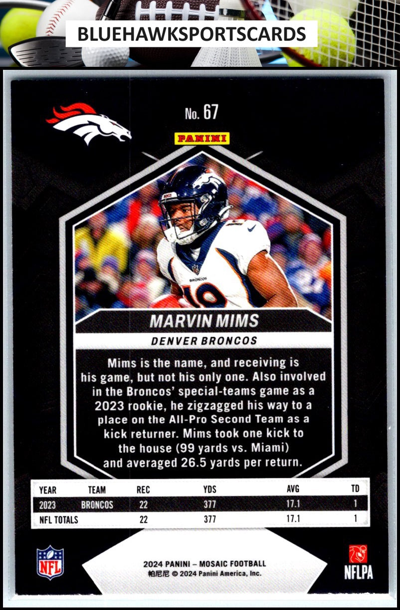 2024 Panini Mosaic #67 Marvin Mims