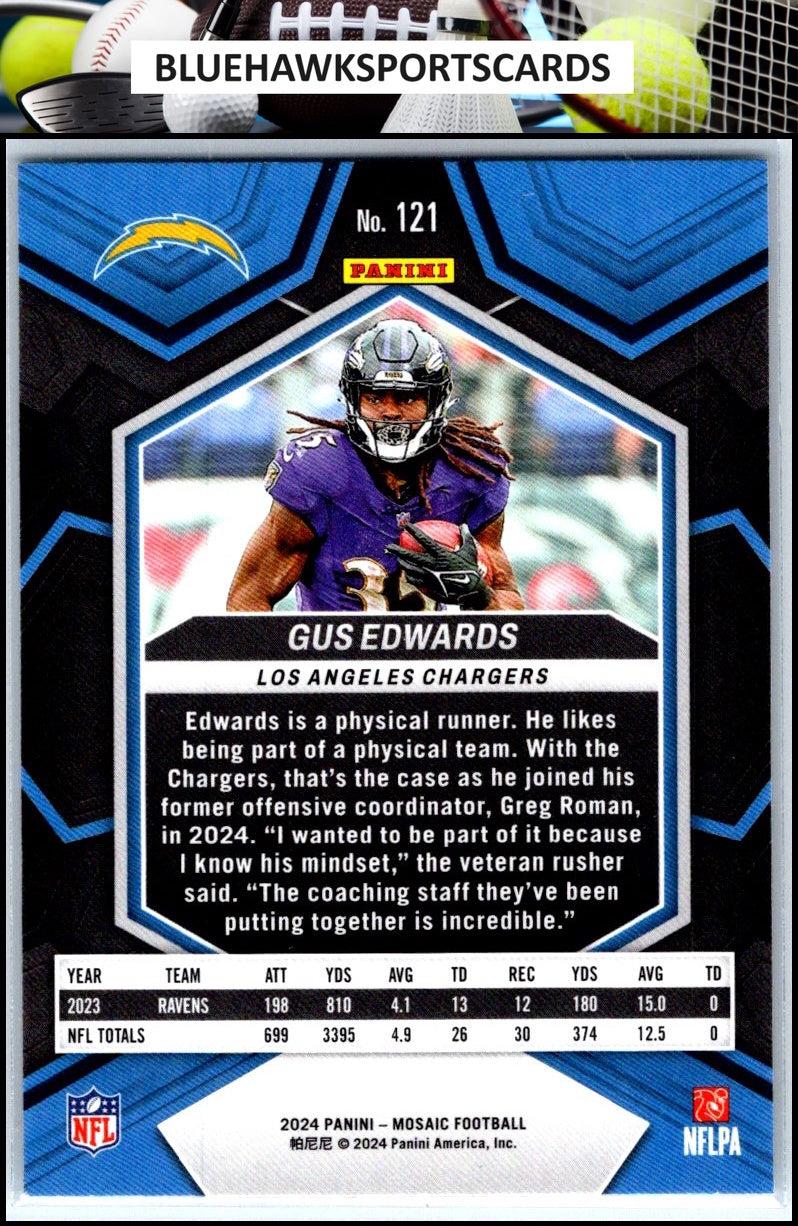 2024 Panini Mosaic #121 Gus Edwards