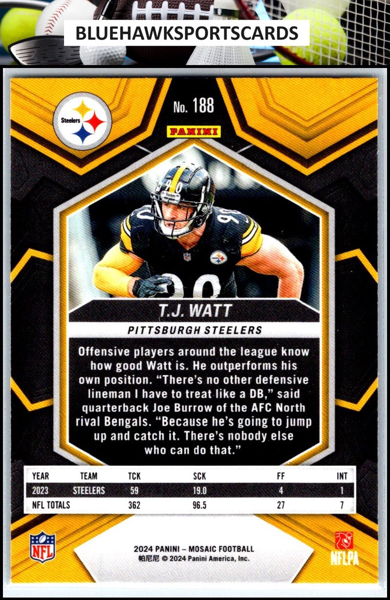 2024 Panini Mosaic #188 T.J. Watt