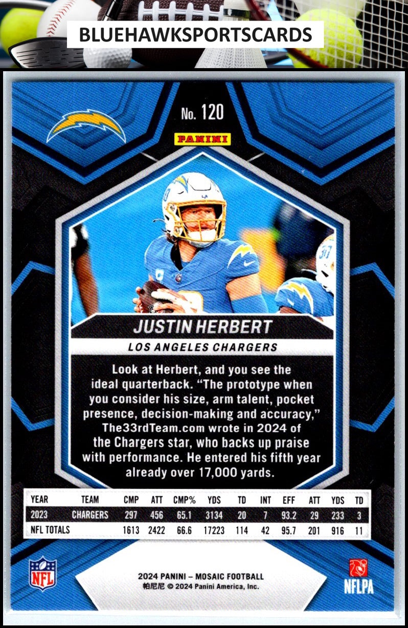2024 Panini Mosaic #120 Justin Herbert
