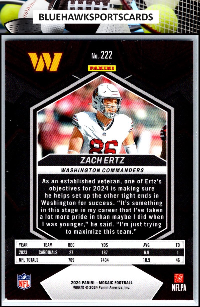 2024 Panini Mosaic #222 Zach Ertz