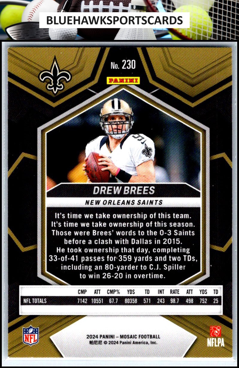 2024 Panini Mosaic #230 Drew Brees