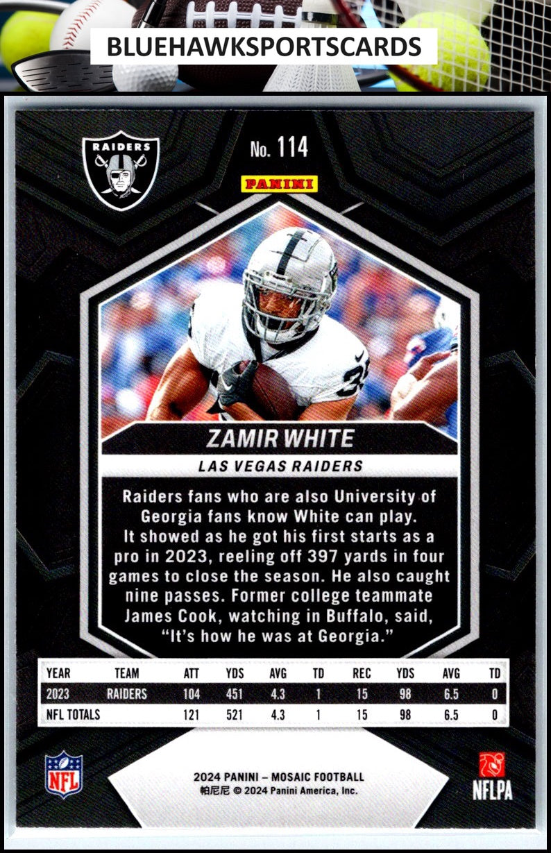 2024 Panini Mosaic #114 Zamir White