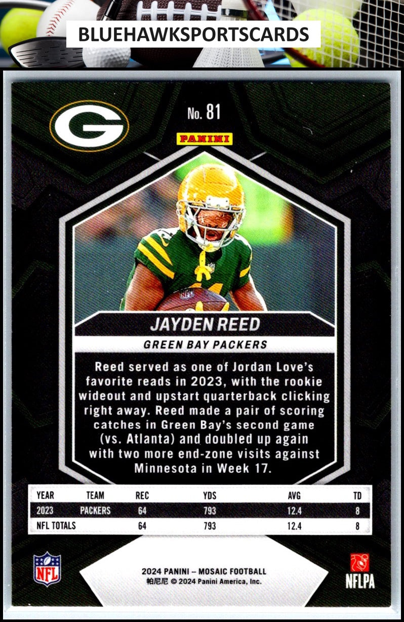 2024 Panini Mosaic #81 Jayden Reed