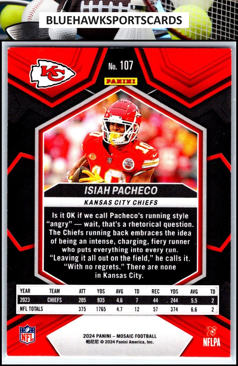 2024 Panini Mosaic #107 Isiah Pacheco