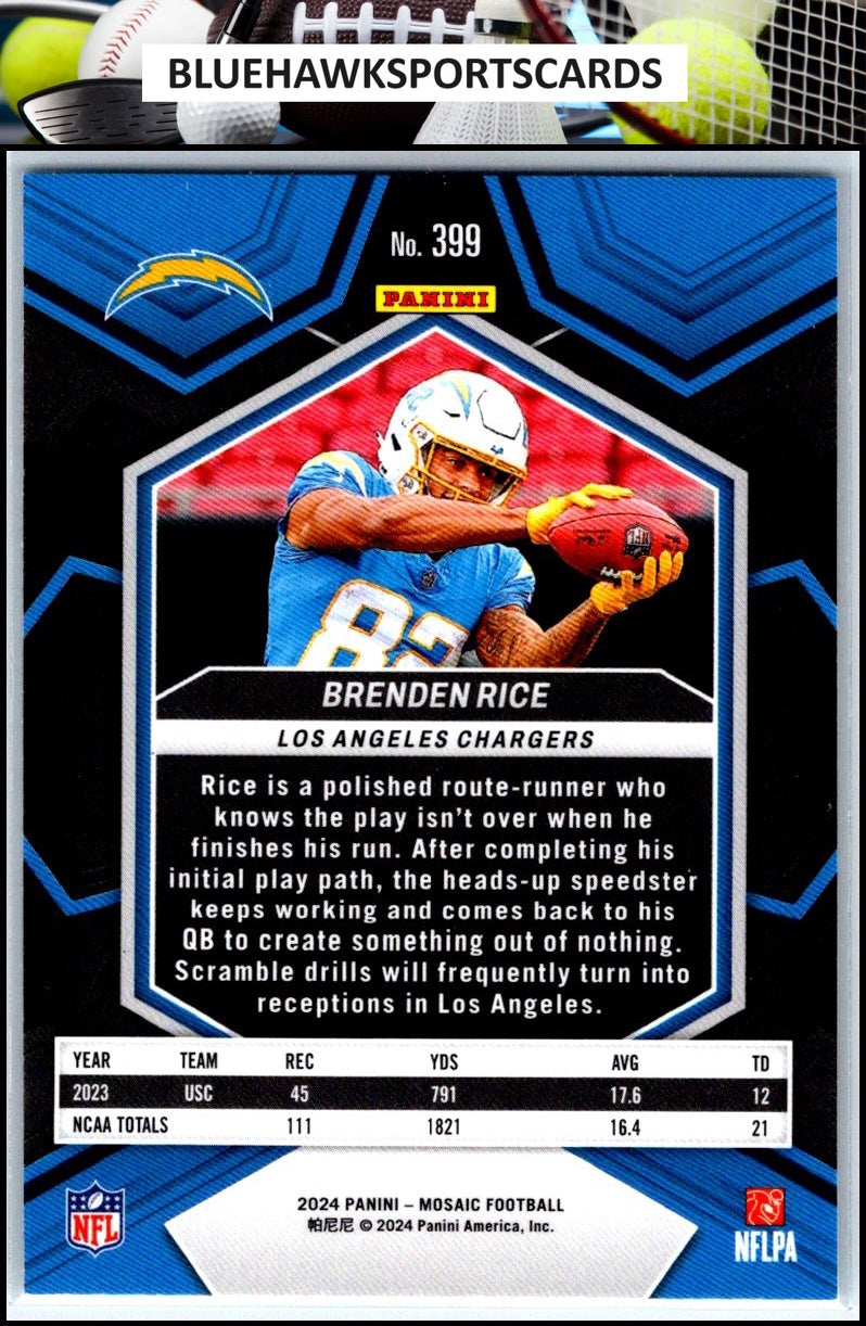 2024 Panini Mosaic #399 Brenden Rice