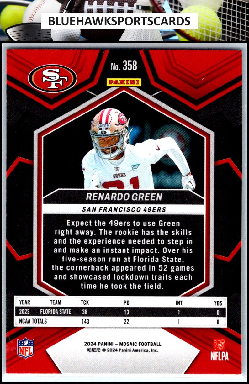 2024 Panini Mosaic #358 Renardo Green