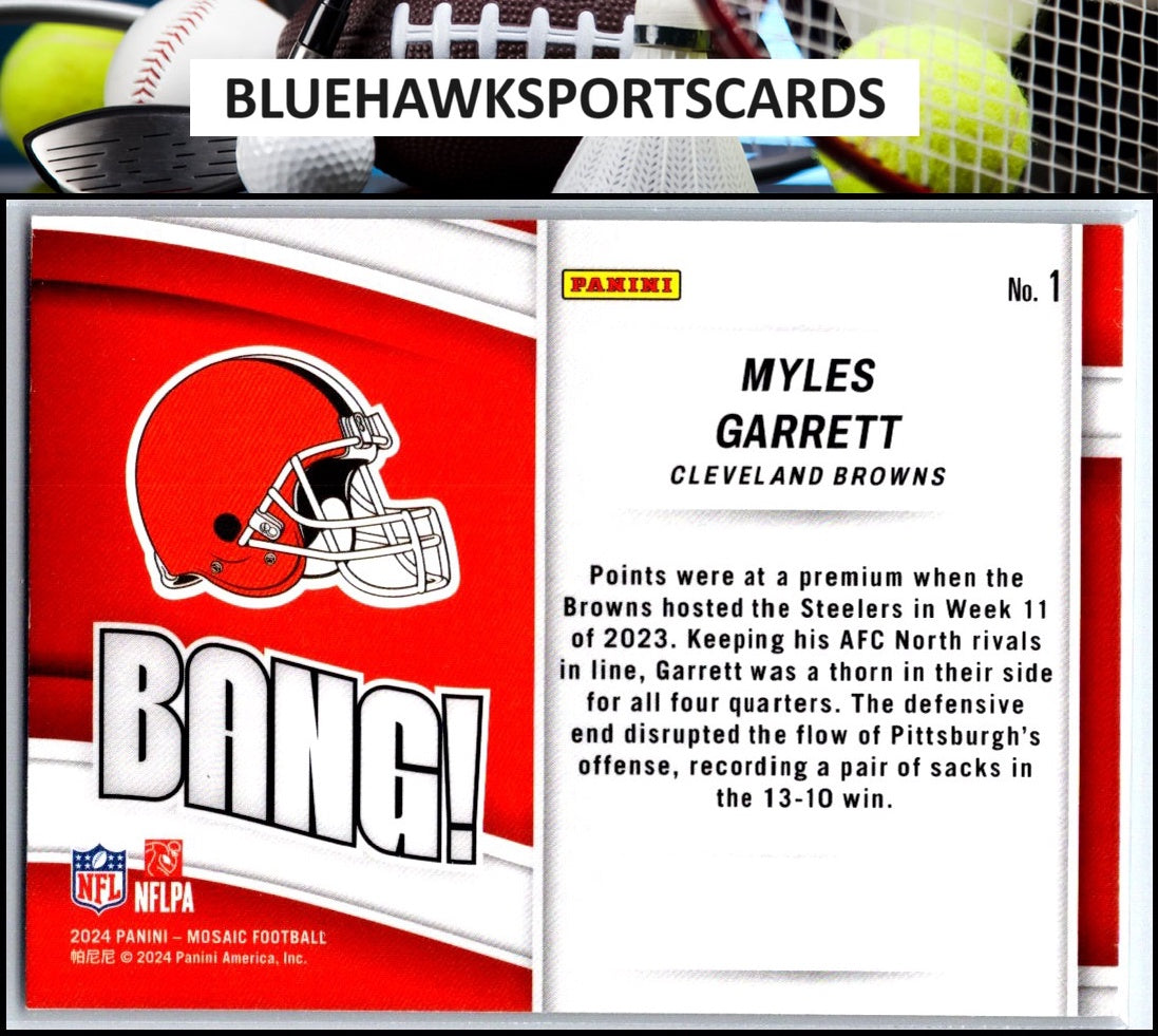 2024 Panini Mosaic #1 Myles Garrett Bang!