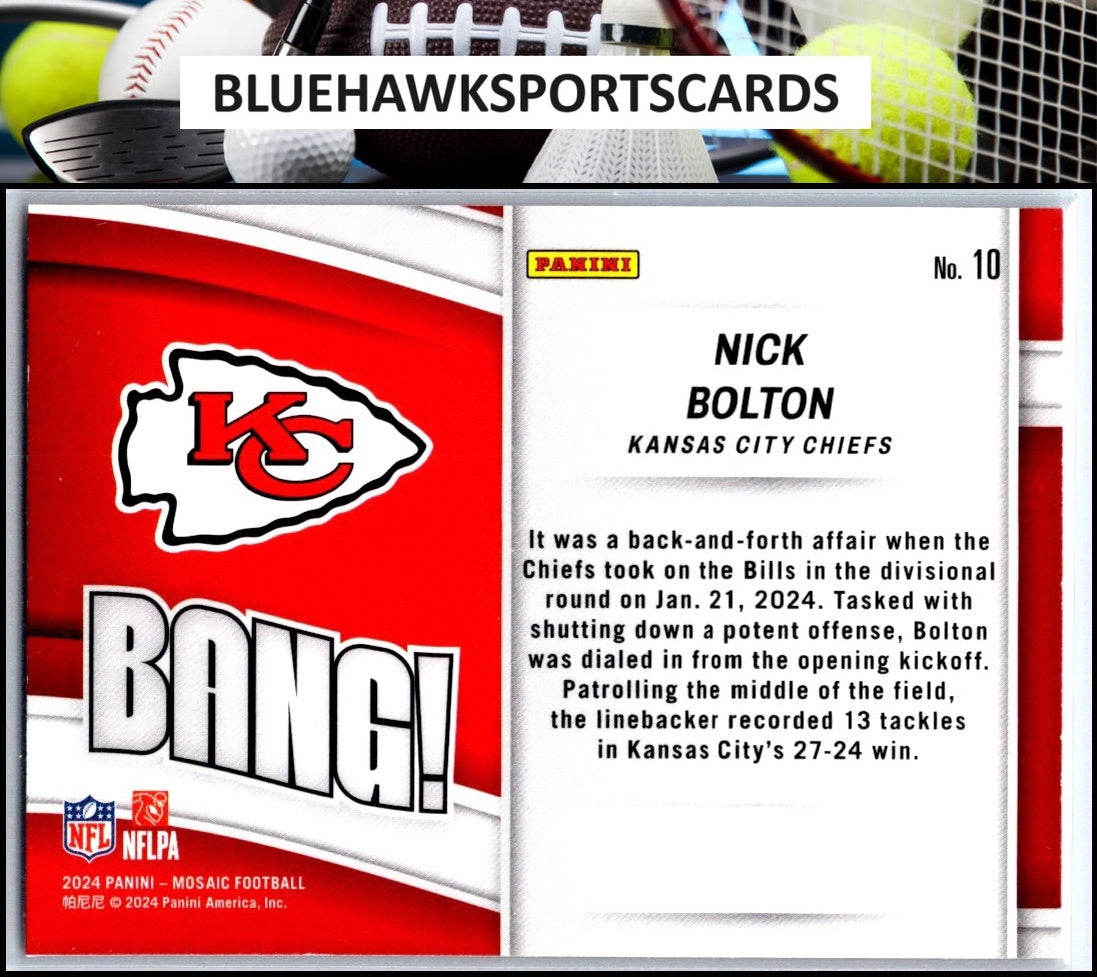 2024 Panini Mosaic #10 Nick Bolton Bang!