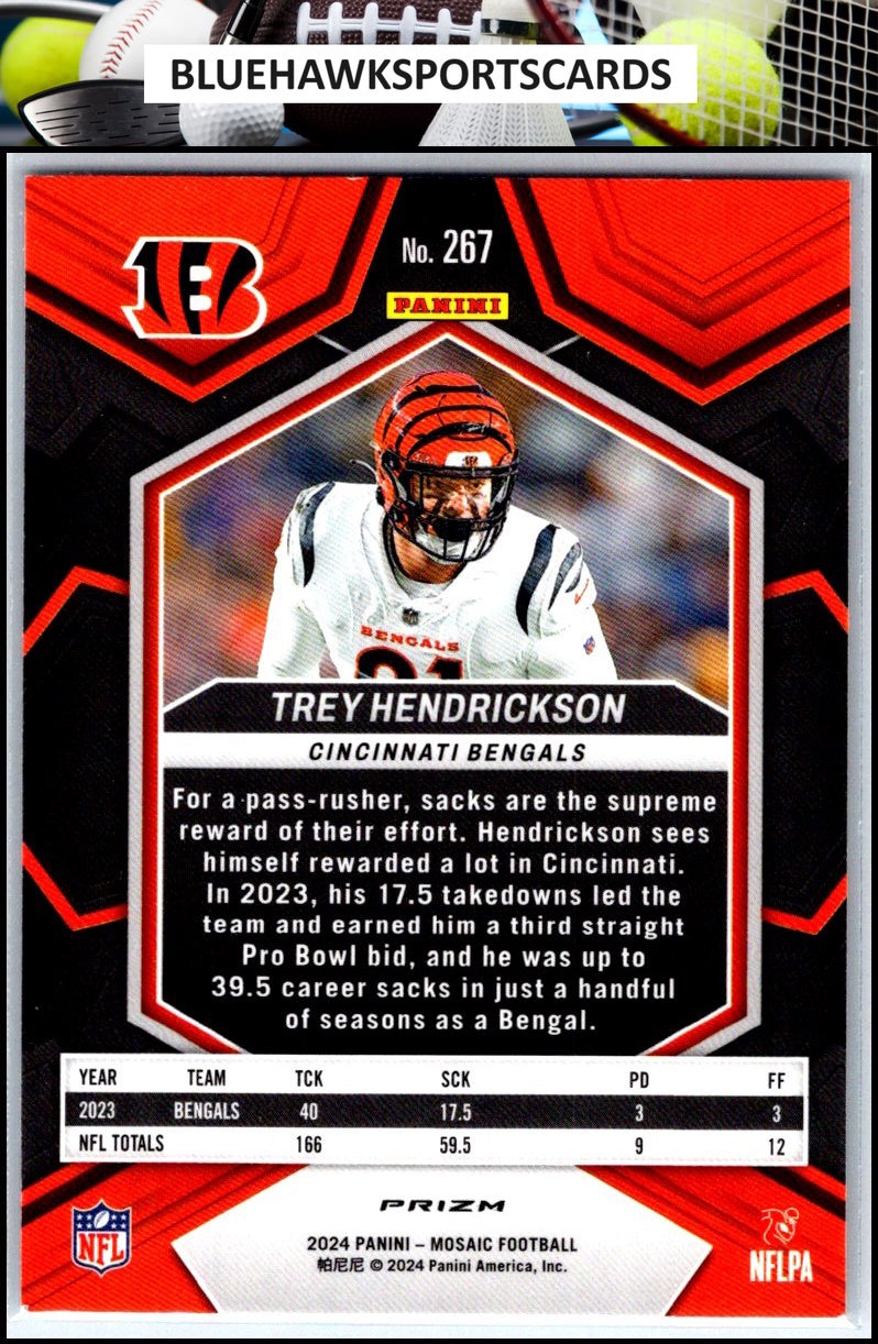2024 Panini Mosaic #267 Trey Hendrickson Silver