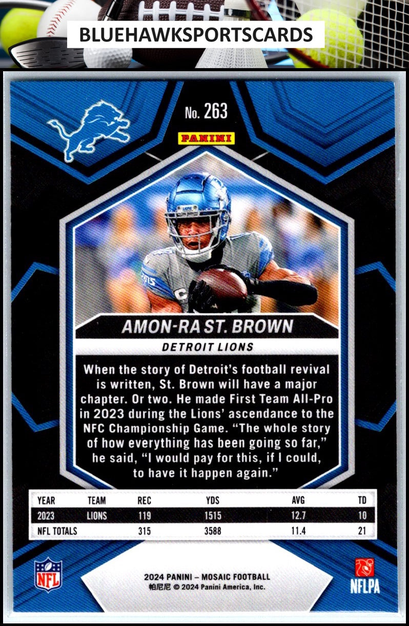 2024 Panini Mosaic #263 Amon-Ra St. Brown