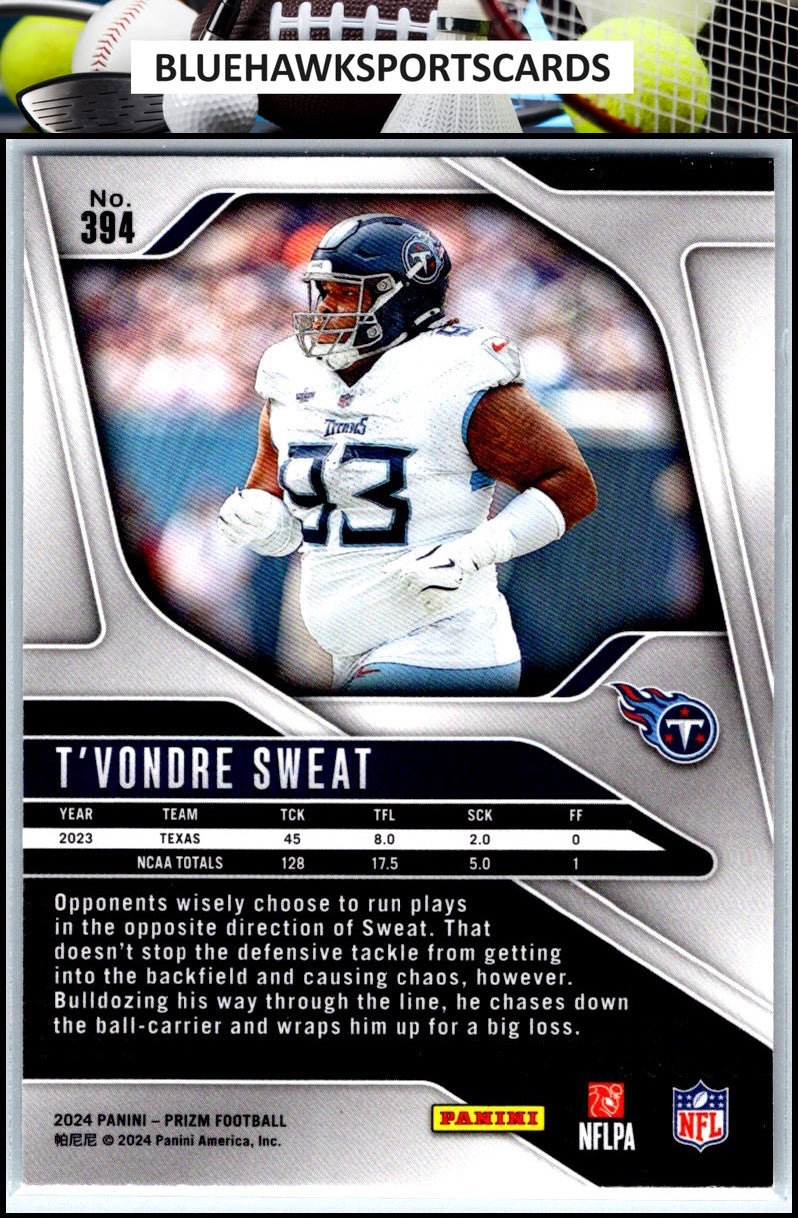 2024 Panini prizm #394 T'Vondre Sweat