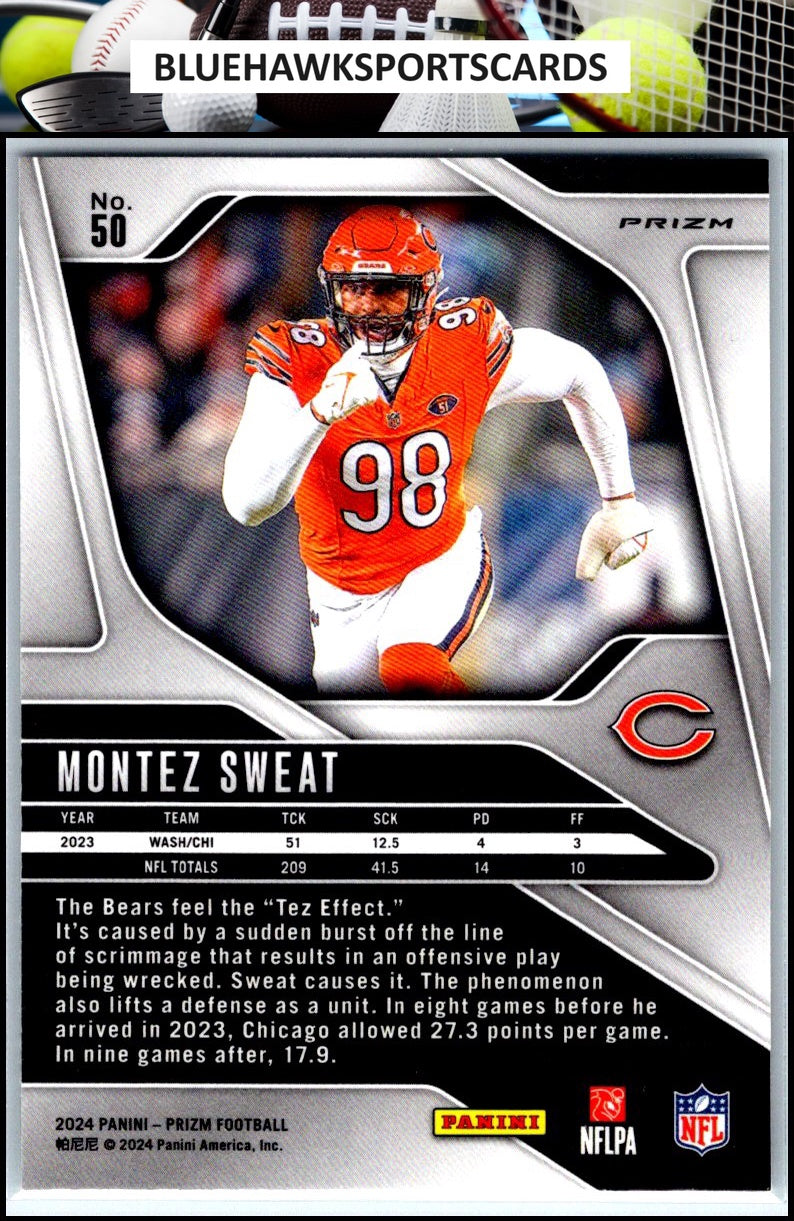 2024 Panini Prizm #50 Montez Sweat Silver