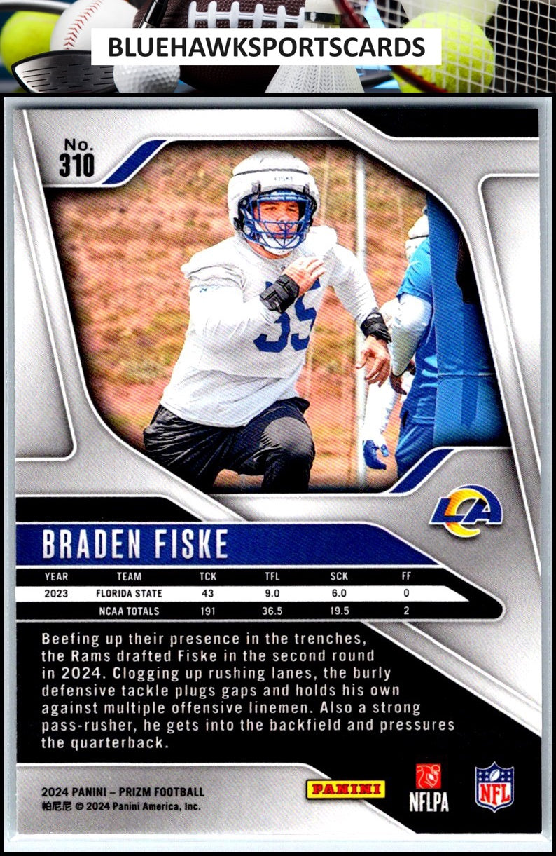2024 Panini Prizm #310 Braden Fiske