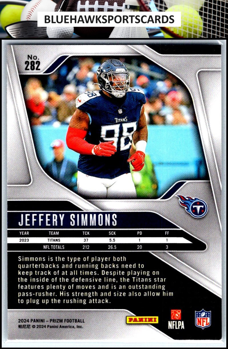 2024 Panini Prizm #282 Jeffery Simmons