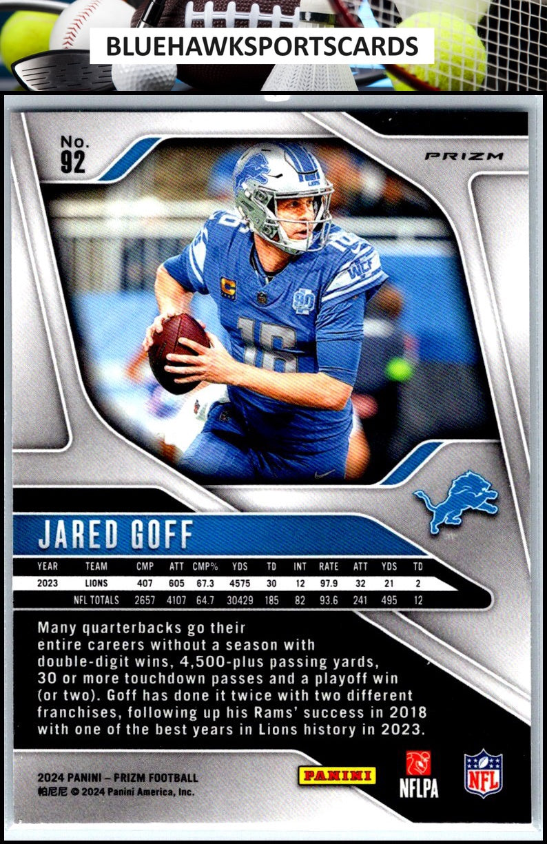 2024 Panini Prizm #92 Jared Goff