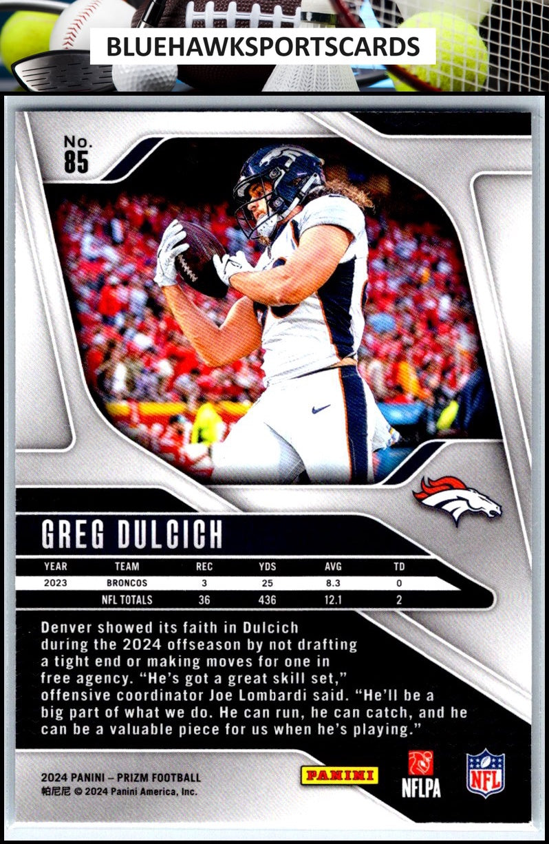 2024 Panini Prizm #85 Greg Dulcich