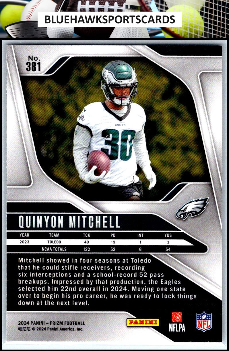 2024 Panini Prizm #381 Quinyon Mitchell