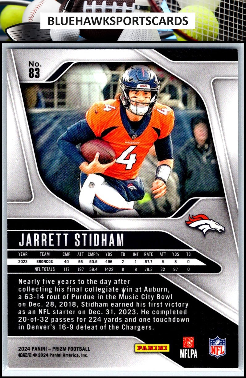 2024 Panini Prizm #83 Jarrett Stidham
