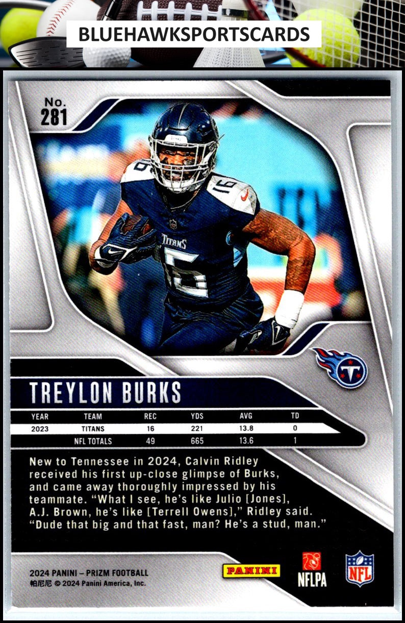 2024 Panini Prizm #281 Treylon Burks