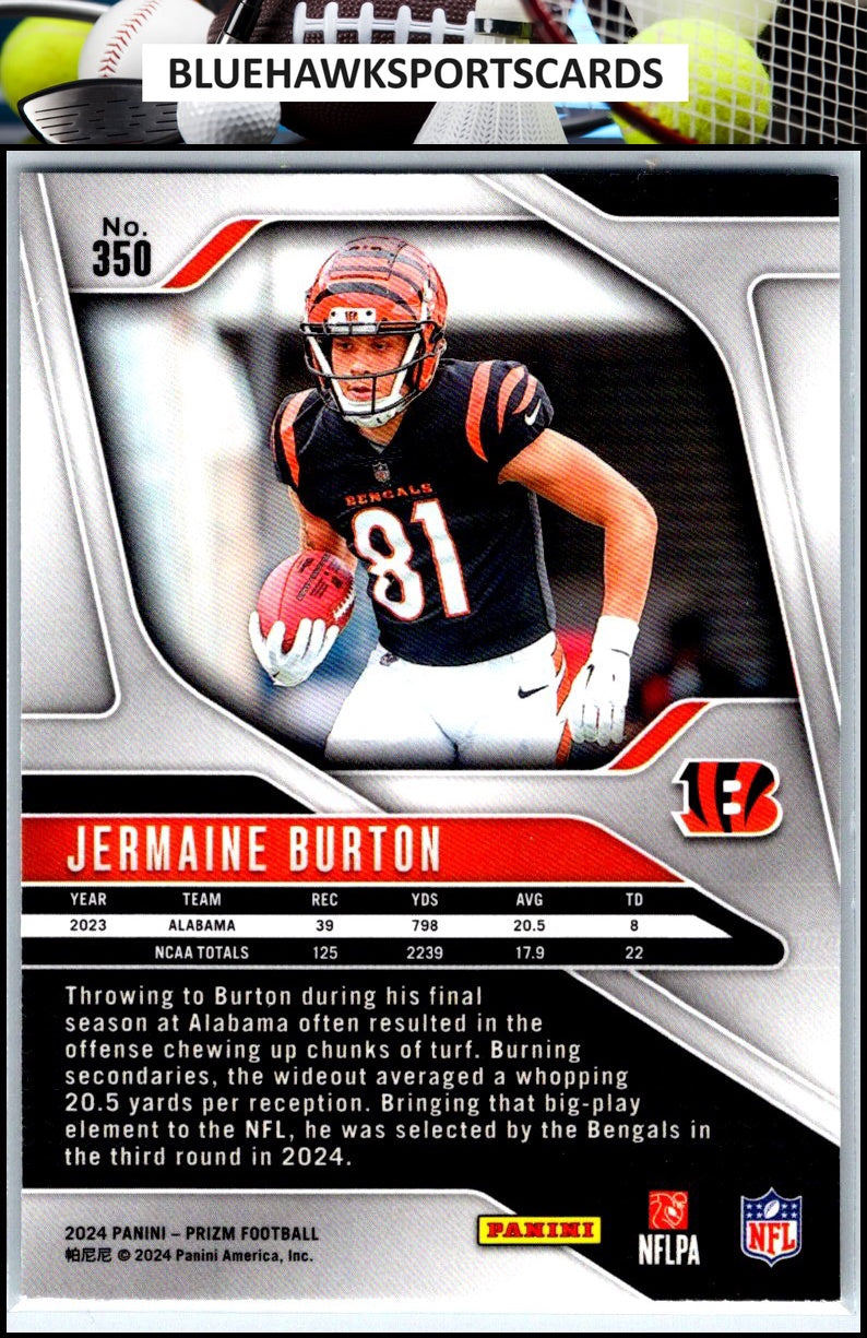 2024 Panini Prizm #350 Jermaine Burton