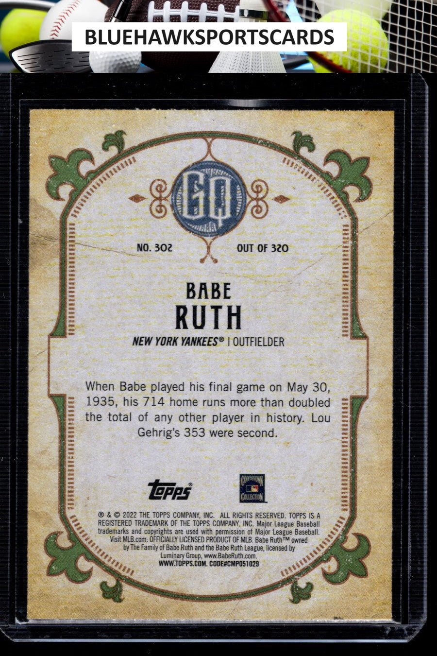 2022 Topps Gypsy Queen #302 Babe Ruth