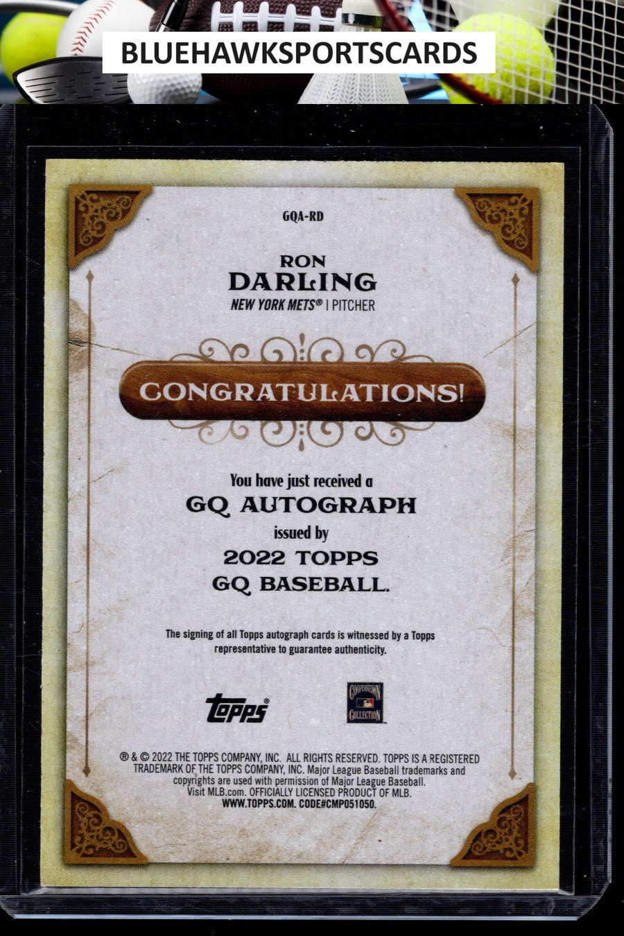 2022 Topps Gypsy Queen #GQA-RD Ron Darling GQ Autographs