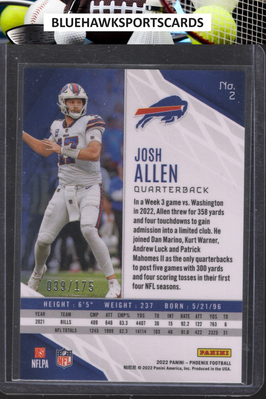 2022 Panini Phoenix #2 Josh Allen Lava #/175