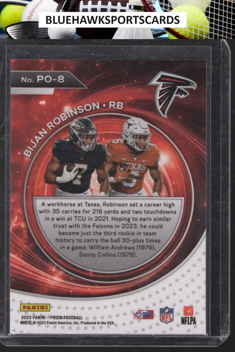 2023 Panini Prizm #PO-8 Bijan Robinson Portals