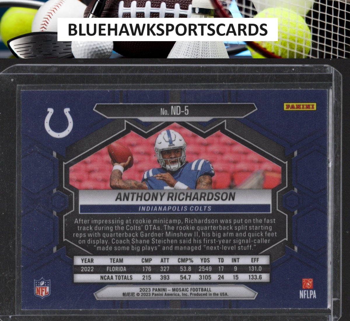 2023 Panini Mosaic #ND-5 Anthony Richardson