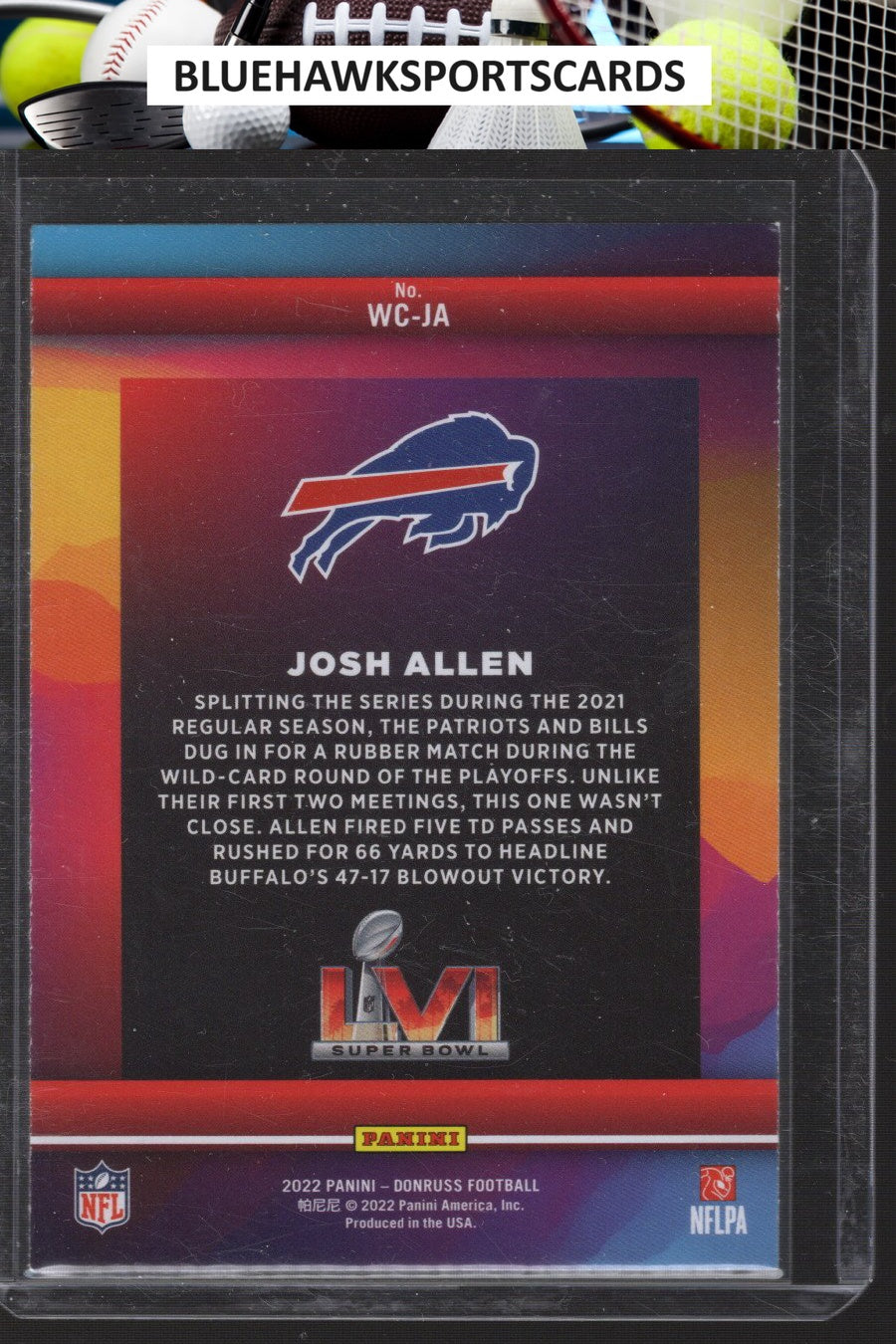 2022 Donruss #WC-JA Josh Allen Road to the Super Bowl Wild Card