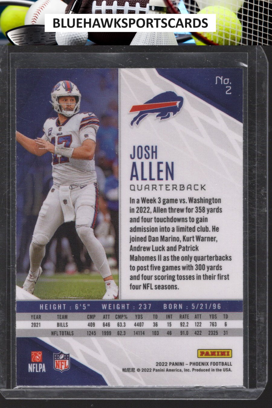 2022 Panini Phoenix #2 Josh Allen Color Burst