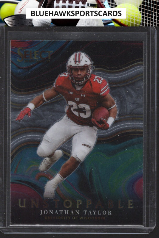 2022 Panini Select Draft Picks #US-JT Jonathan Taylor Unstoppable Silver Prizm