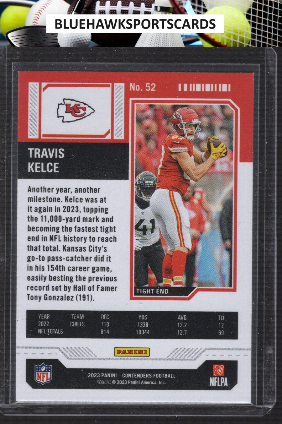2023 Panini Contenders #52 Travis Kelce Mojo SP Season Ticket