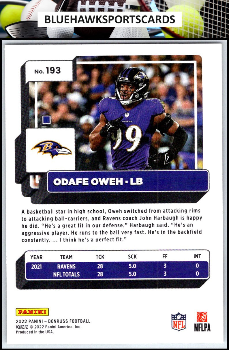 2022 Donruss #193 Odafe Oweh