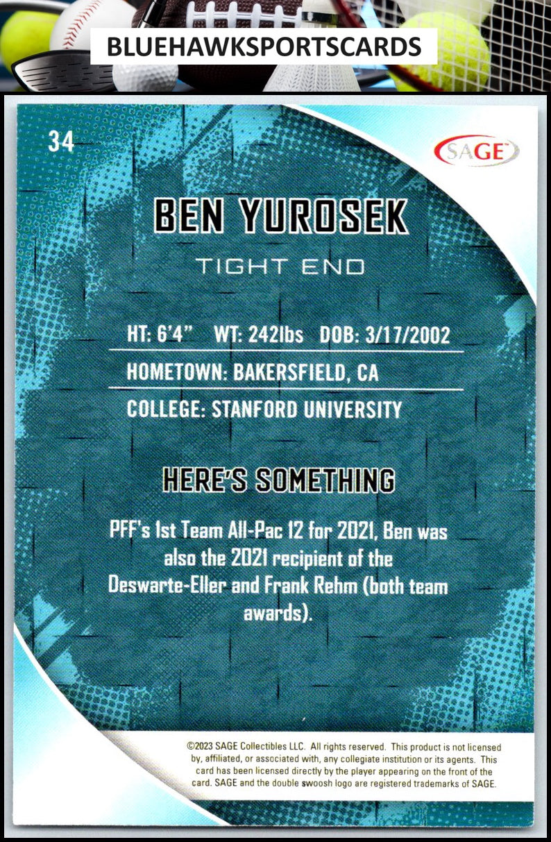 2023 SAGE HIT #34 Ben Yurosek