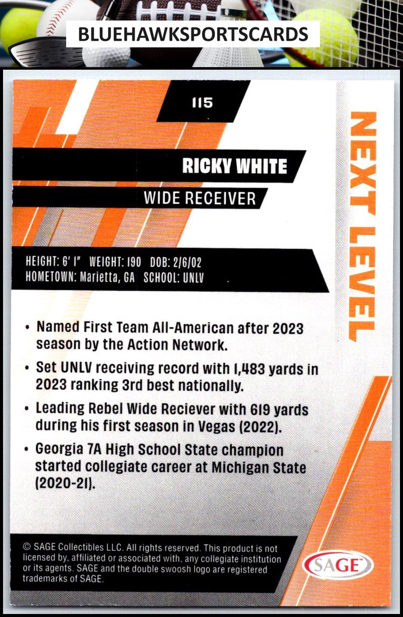 2025 SAGE HIT #115 Ricky White Purple