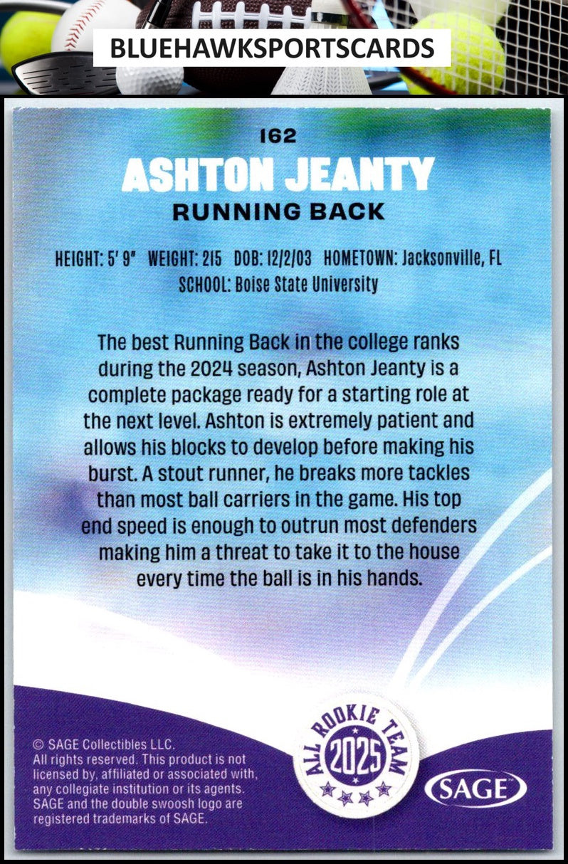 2025 SAGE HIT #162 Ashton Jeanty